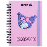 Блокнот на спіралі Kite Kuromi HK25-229-2, А6, 80 аркушів, клітинка