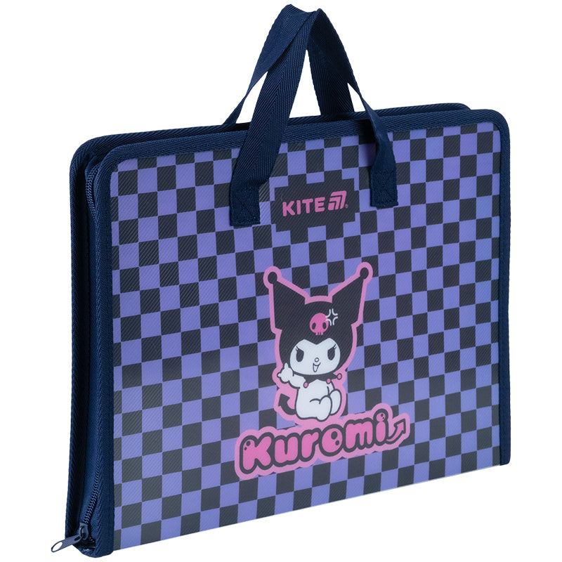 Teczka z rączką na suwak Kite Kuromi HK25-202-2, 1 komora, A4