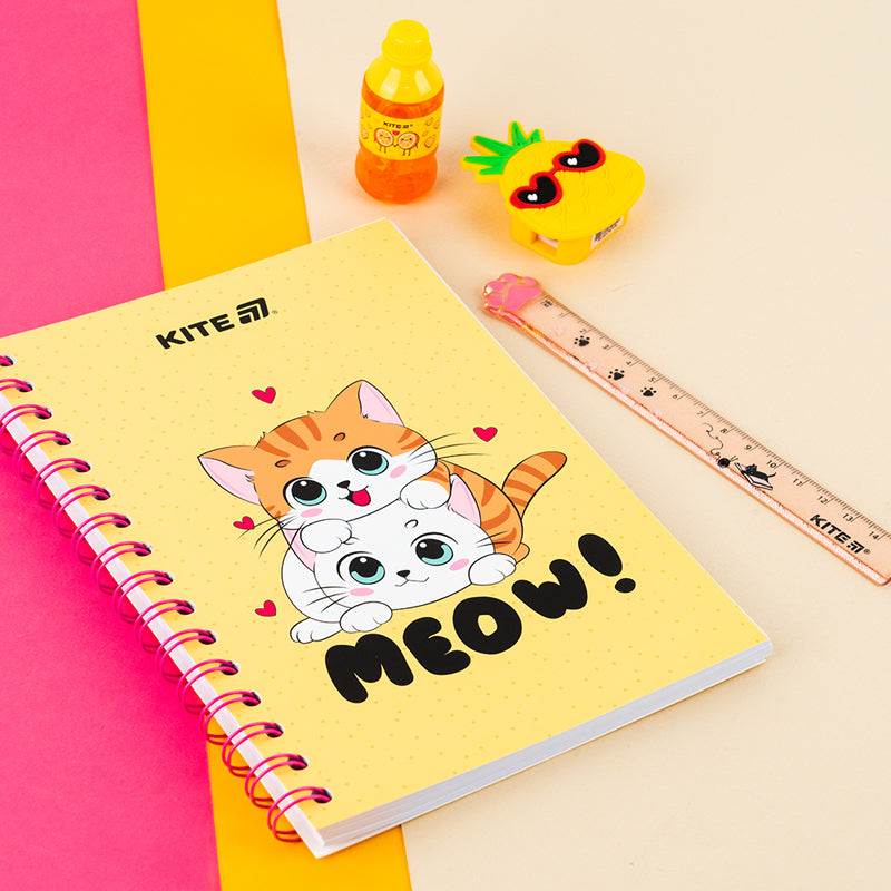 Notes na spirali Kite Cute 1 K25-1911-1, A5, 80 kartek, w kratkę