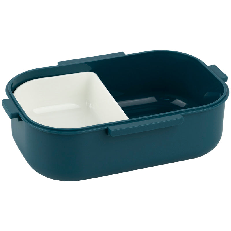 Śniadaniówka z przegródkami i sztućcami Kite K25-1182-2, 1100 ml, niebieski