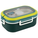 Śniadaniówka z przegródkami i sztućcami Kite K25-1182-3, 1100 ml, zielony