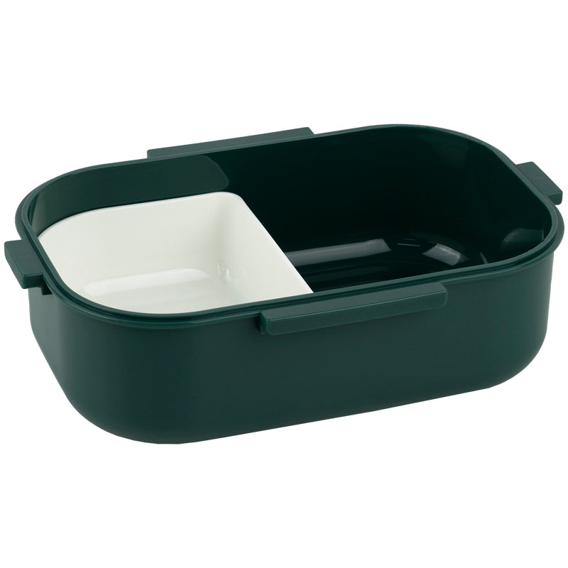 Śniadaniówka z przegródkami i sztućcami Kite K25-1182-3, 1100 ml, zielony
