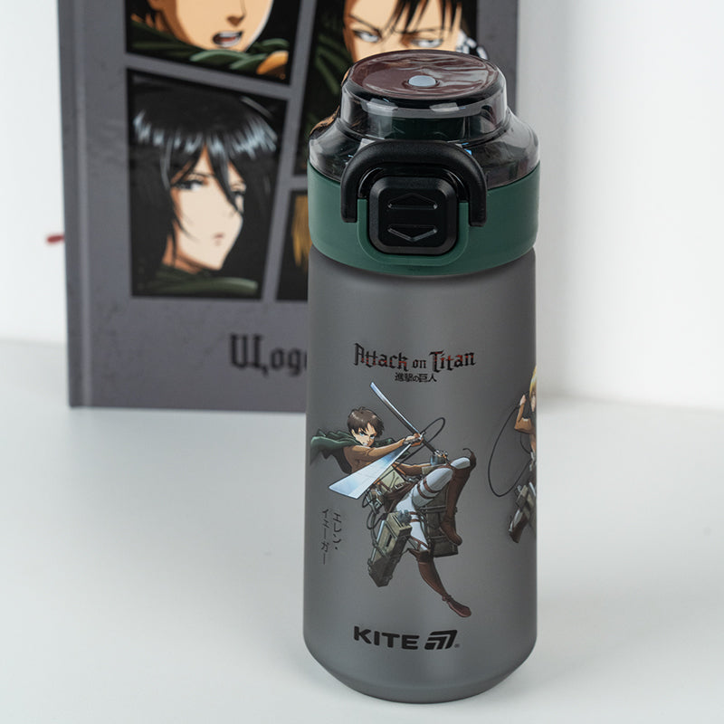 Пляшечка для води Kite Attack on Titan AT25-1213, 560 мл, сіра
