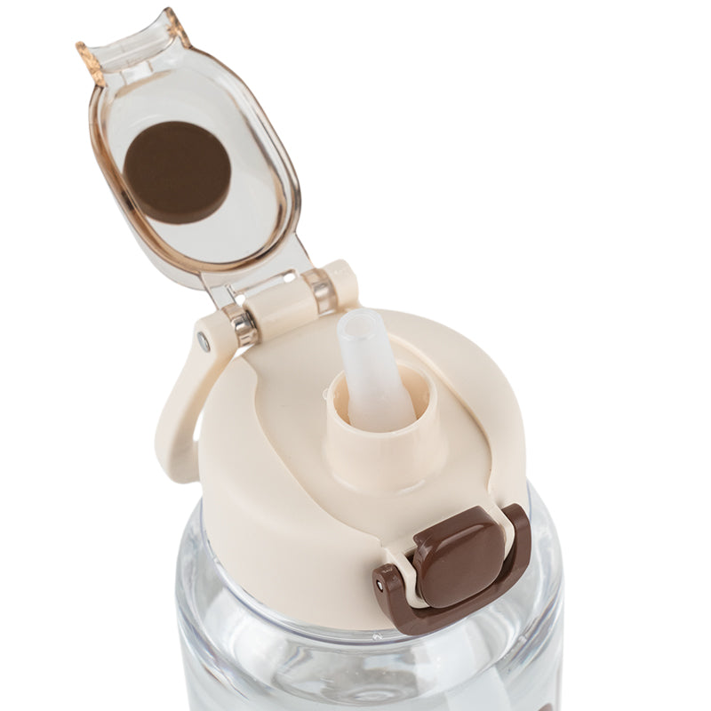 Butelka na wodę Kite K25-1217-1, 700 ml, biało-brązowa