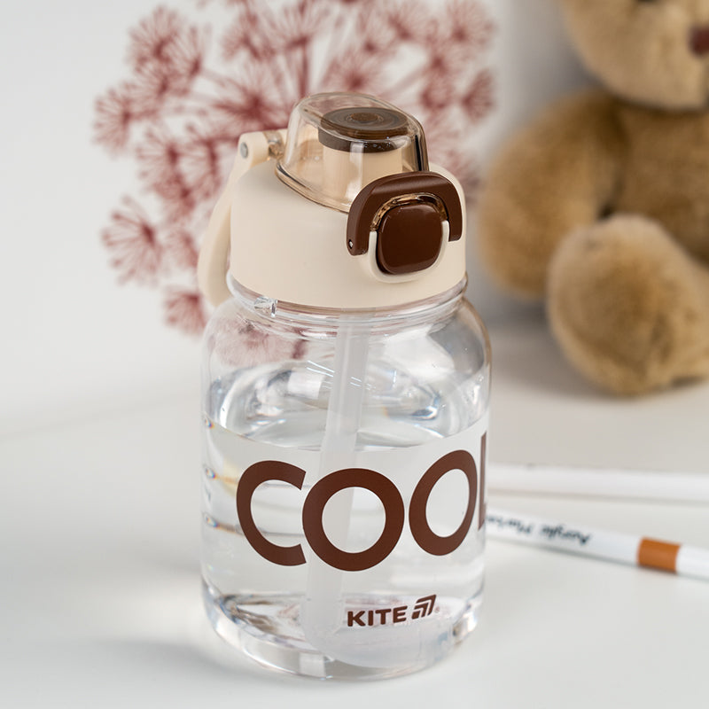 Butelka na wodę Kite K25-1217-1, 700 ml, biało-brązowa