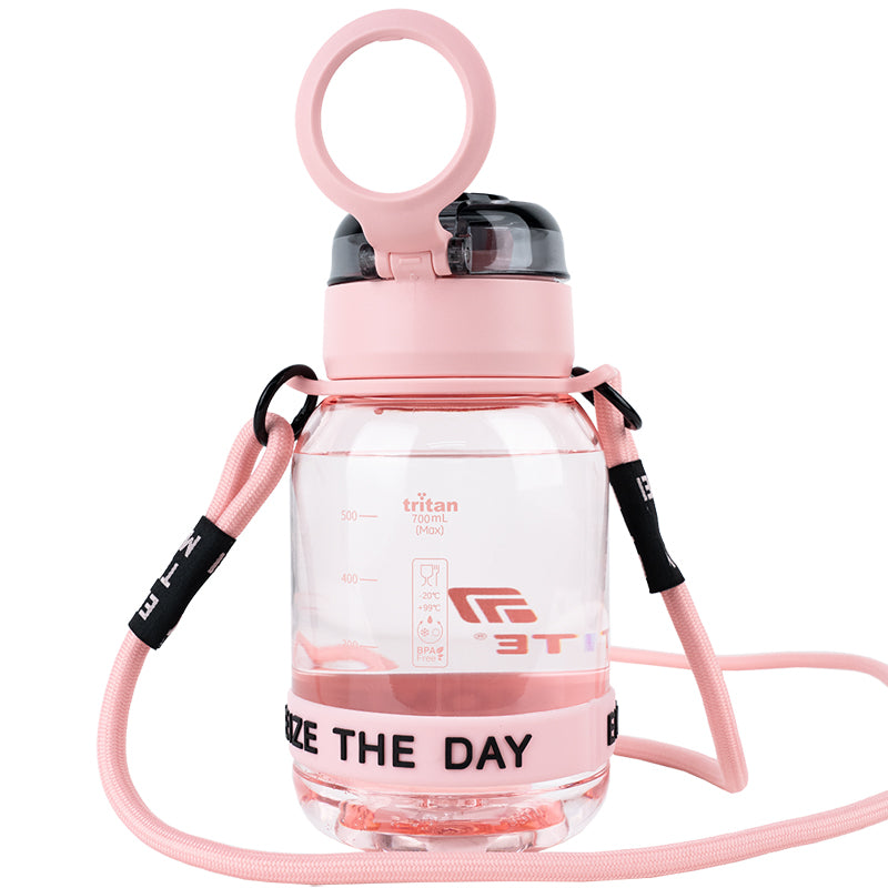 Butelka na wodę Kite K25-1218-3, 700 ml, różowo-szara