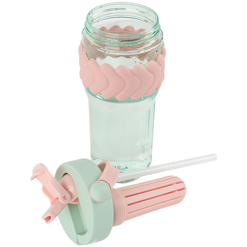Szklanka na wodę Kite K25-1230-3, 700 ml, miętowo-różowa