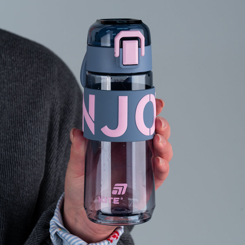 Butelka na wodę Kite K25-1232-2, 550 ml, szaro-różowa