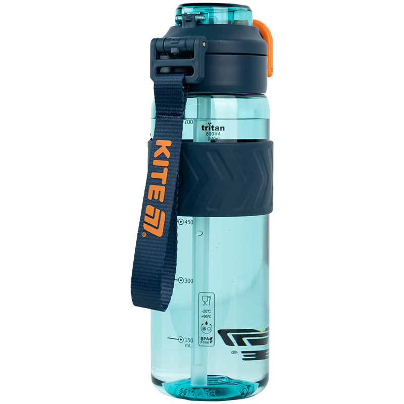 Butelka na wodę Kite K25-1234-3, 800 ml, niebiesko-pomarańczowa