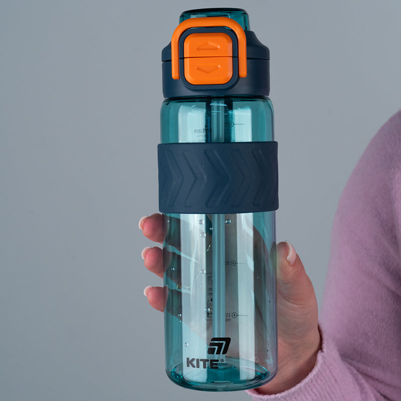 Butelka na wodę Kite K25-1234-3, 800 ml, niebiesko-pomarańczowa