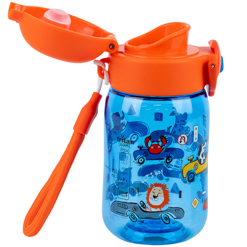 Butelka na wodę Kite K25-1235-2, Cars, 360 ml, niebieski
