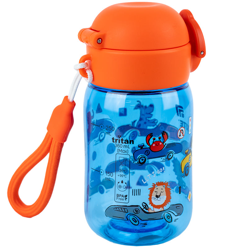 Butelka na wodę Kite K25-1235-2, Cars, 360 ml, niebieski