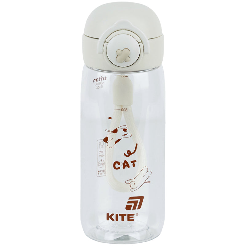 Butelka na wodę Kite K25-1236-1, 480 ml, biała