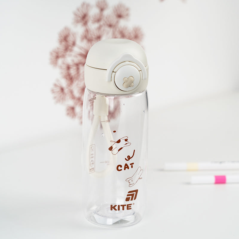 Butelka na wodę Kite K25-1236-1, 480 ml, biała