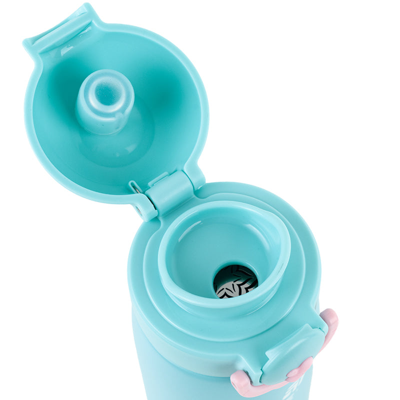 Termos z przyciskiem Kite K25-1221-1, Hug in mug, 430 ml, turkusowy