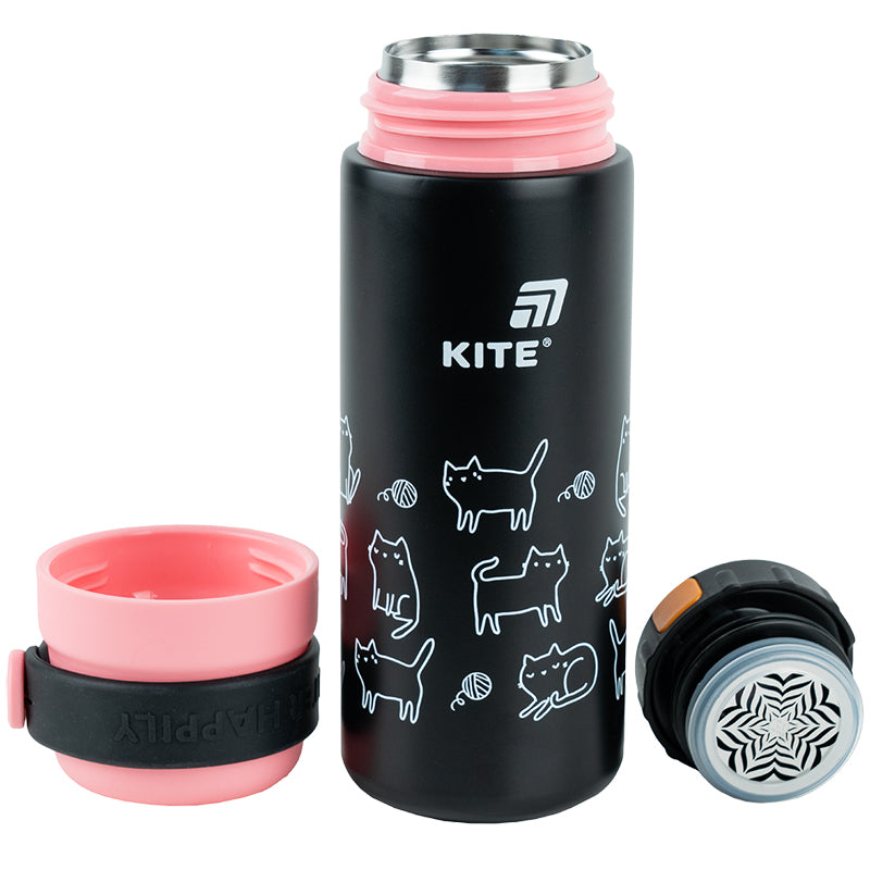 Термос Kite K25-1222-3, 500 мл, чорний