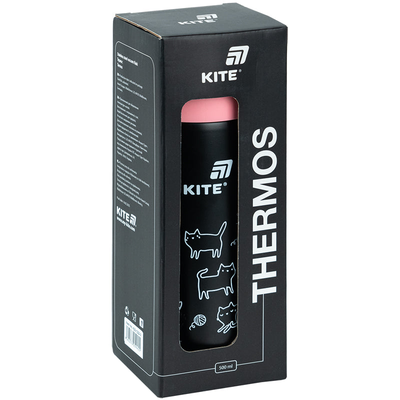 Термос Kite K25-1222-3, 500 мл, чорний