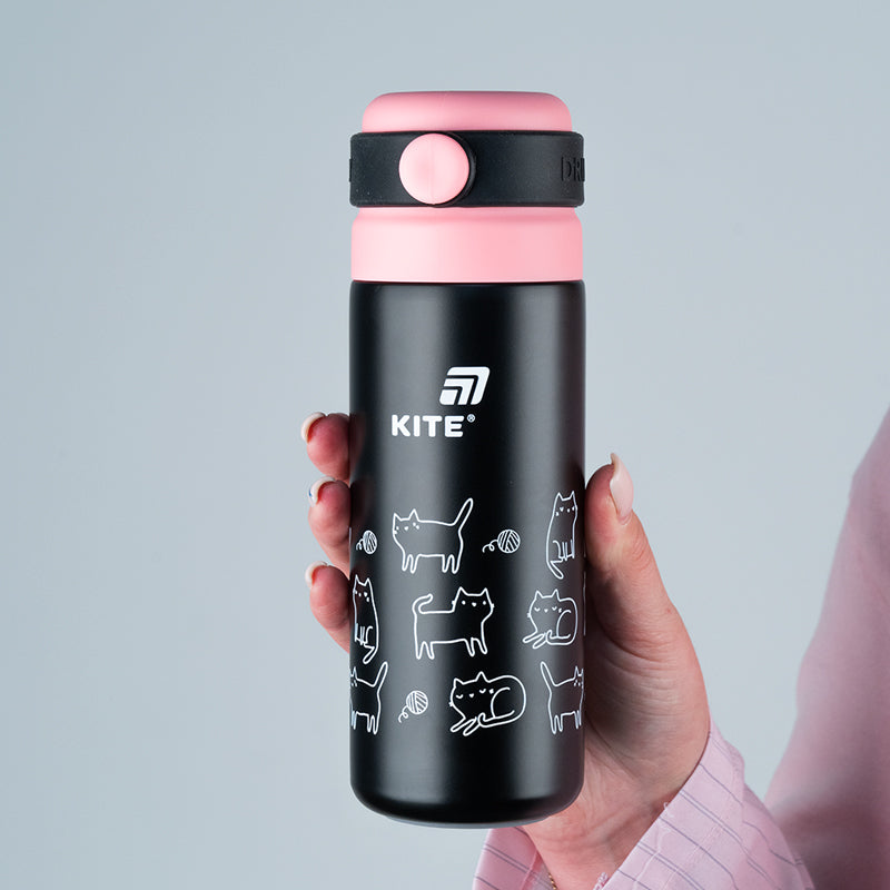 Термос Kite K25-1222-3, 500 мл, чорний
