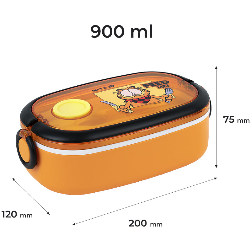 Śniadaniówka Kite Garfield GF25-1180, 900 ml, pomarańczowy