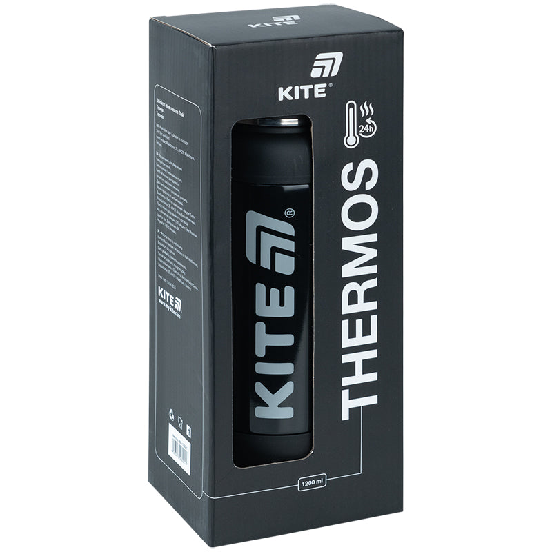 Termos Kite K25-1225-1, 1200 ml, czarny