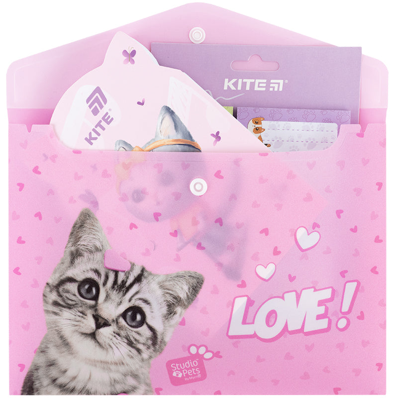 Teczka na zatrzask Kite Studio Pets SP25-245, A5