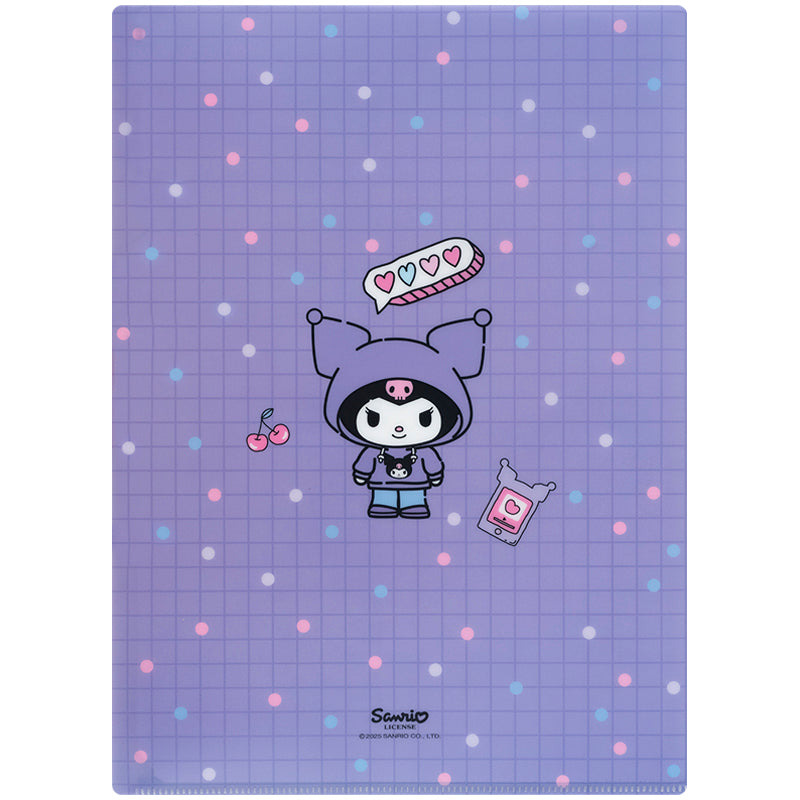 Teczka narożna z klapką Kite Kuromi HK25-248-1, A4