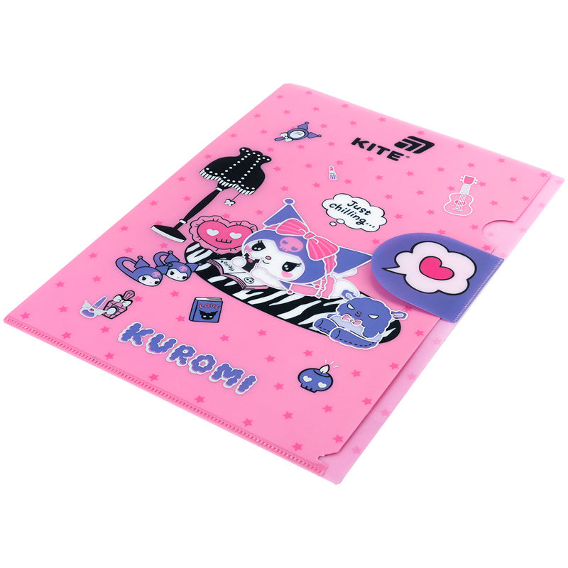 Teczka narożna z klapką Kite Kuromi HK25-248-2, A4