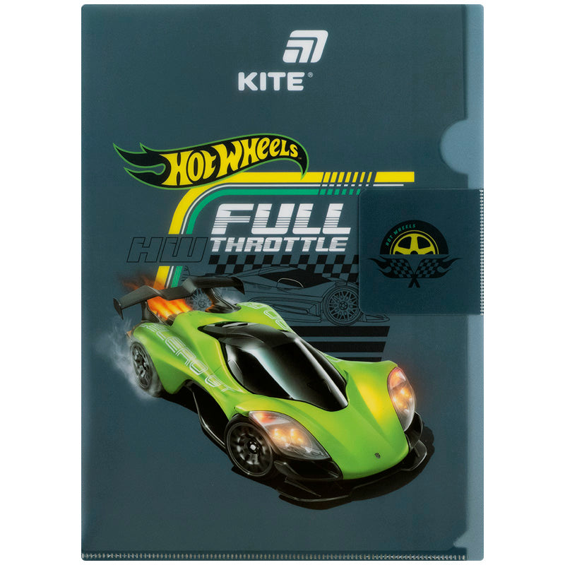 Teczka narożna z klapką Kite Hot Wheels HW25-248-1, A4