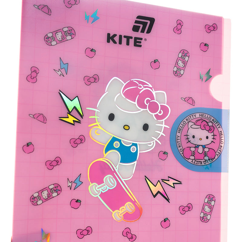 Teczka narożna z klapką Kite Hello Kitty HK25-248-4, A4