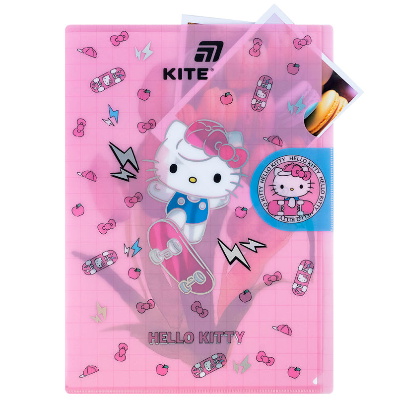 Teczka narożna z klapką Kite Hello Kitty HK25-248-4, A4