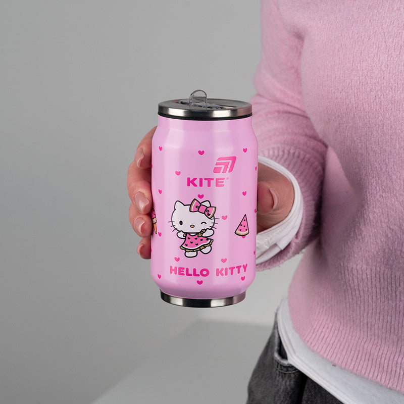 Kubek termiczny ze słomką Kite Hello Kitty HK25-1263, 350 ml
