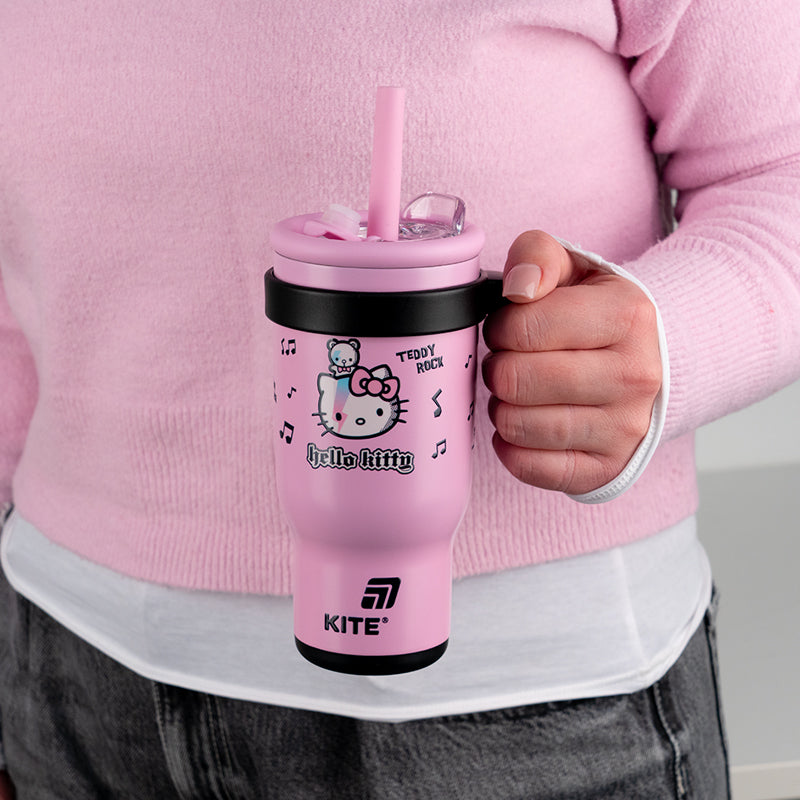 Kubek termiczny ze słomką Kite Hello Kitty HK25-1266, 530 ml
