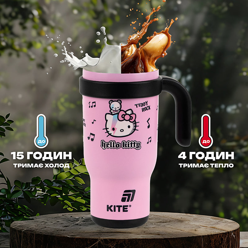 Kubek termiczny ze słomką Kite Hello Kitty HK25-1266, 530 ml