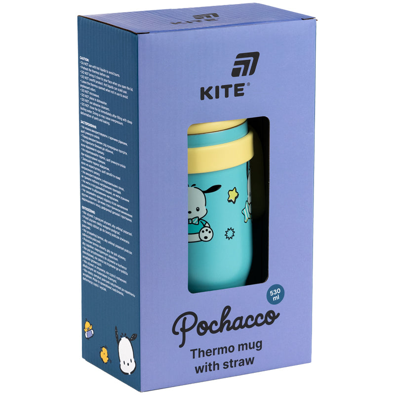 Kubek termiczny ze słomką Kite Pochacco PC25-1266, 530 ml