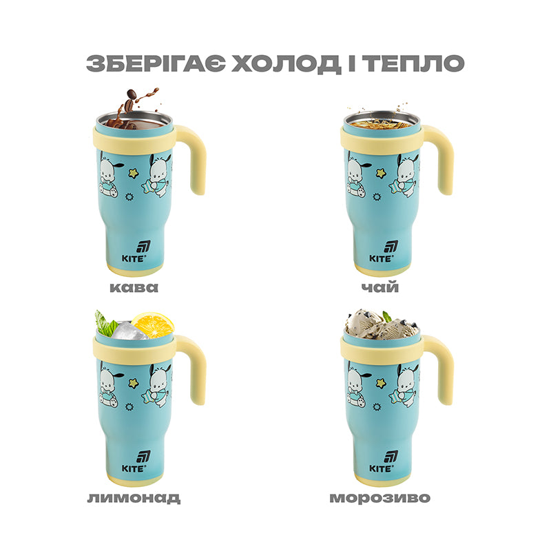 Kubek termiczny ze słomką Kite Pochacco PC25-1266, 530 ml