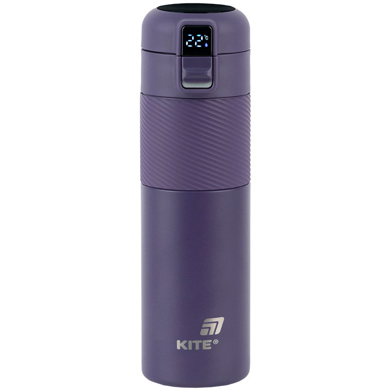 Термос із термодатчиком Kite K25-1227-3, 450 мл, фіолетовий