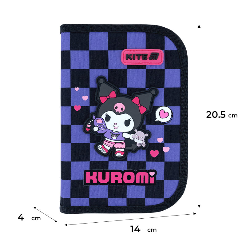 Пенал без наповнення Kuromi HK26-621-2, 1 відділення, 1 відворот