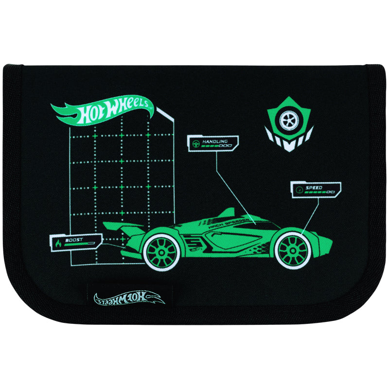 Piórnik bez wyposażenia Kite Hot Wheels HW26-621, jednokom., 1-klapkowy