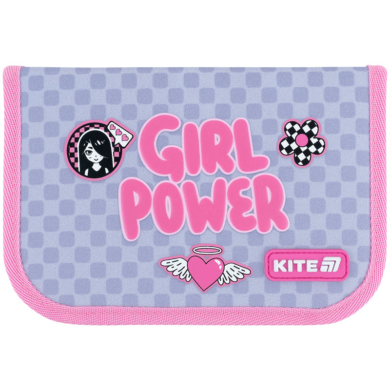 Piórnik bez wyposażenia Kite Girl's Power K26-621-5, jednokom., 1-klapkowy