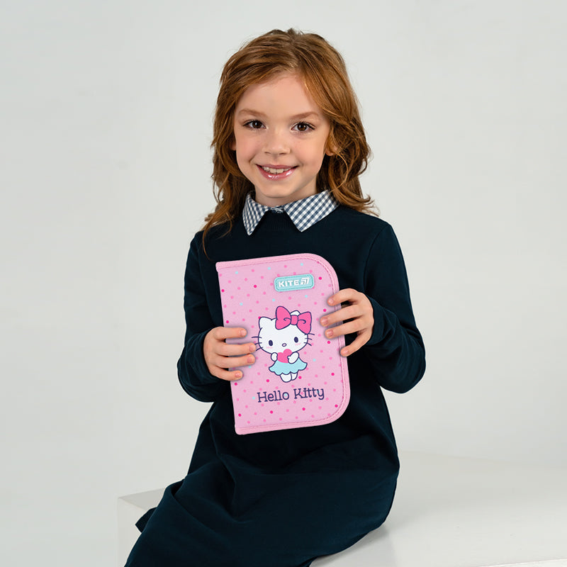 Piórnik bez wyposażenia Kite Hello Kitty HK26-622, jednokom., 2-klapkowy
