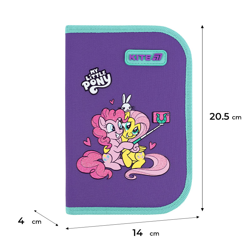 Piórnik bez wyposażenia Kite My Little Pony LP26-622, jednokom., 2-klapkowy