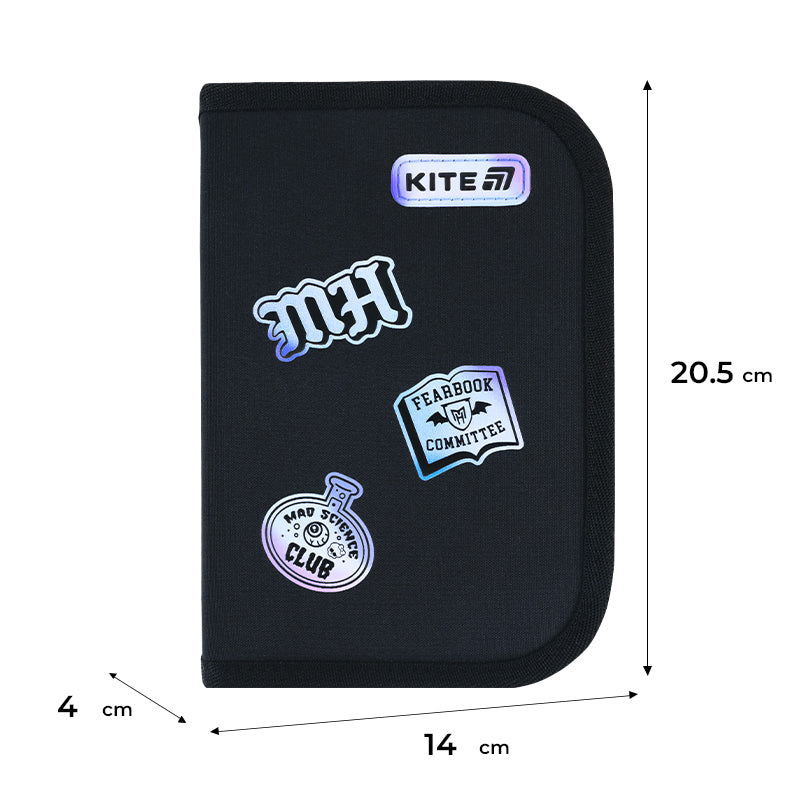 Piórnik bez wyposażenia Kite Monster High MH26-622, jednokom., 2-klapkowy