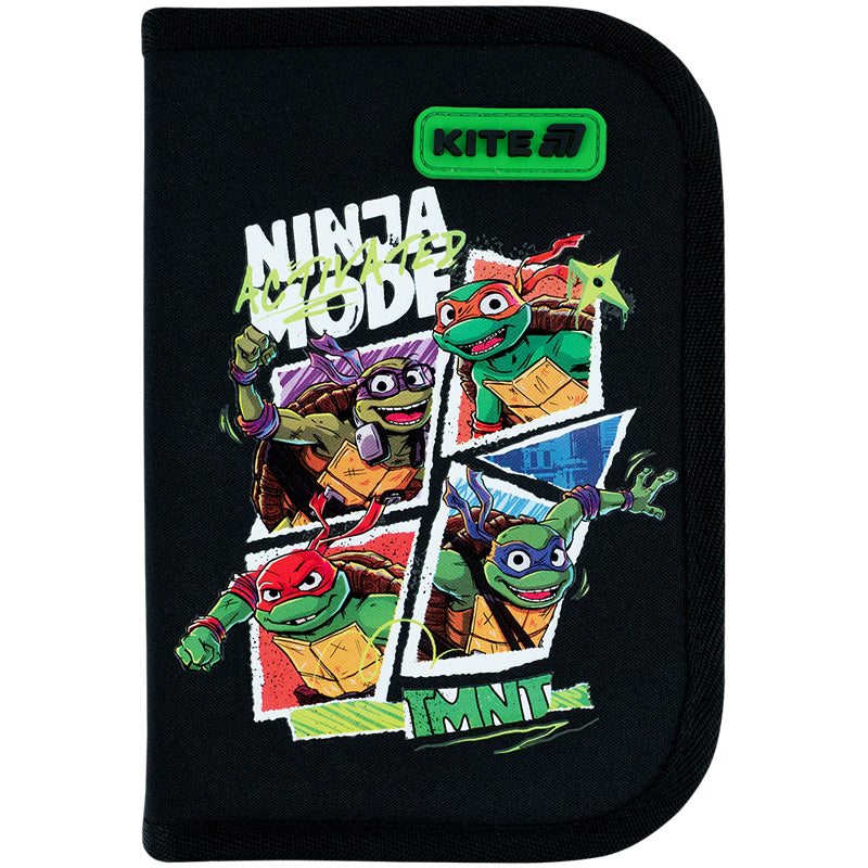 Piórnik bez wyposażenia Kite Ninja Turtles NT26-622, jednokom., 2-klapkowy