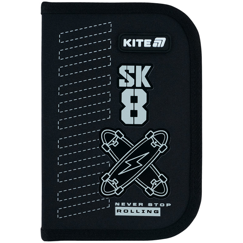 Piórnik bez wyposażenia Kite Skate K26-622-4, jednokom., 2-klapkowy