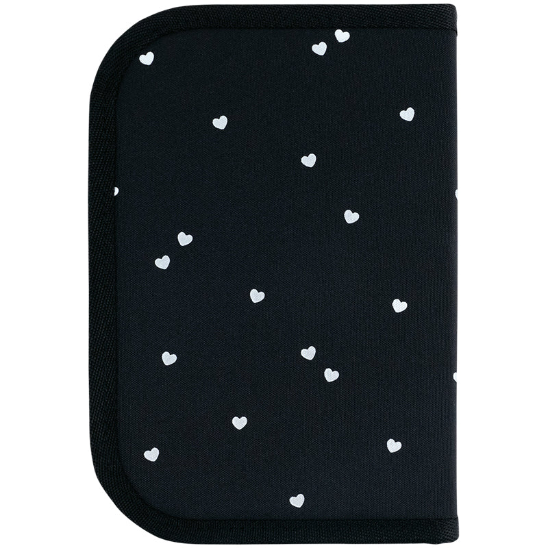 Piórnik bez wyposażenia Kite Black&Silver K26-622-5, jednokom., 2-klapkowy
