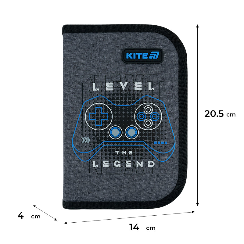 Piórnik bez wyposażenia Kite Level UP K26-622-6, jednokom., 2-klapkowy