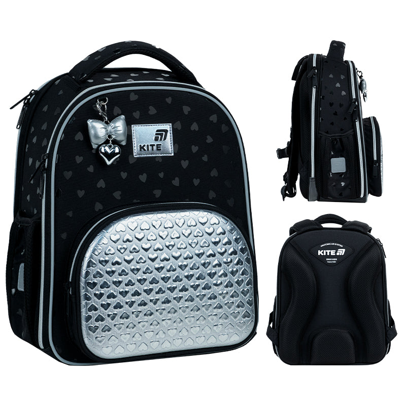 Tornister usztywniany Kite Education Black&Silver K26-556M-2