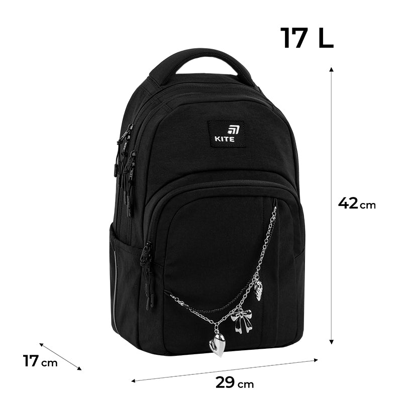 Plecak Kite Education teens Black&Charm K26-2578M-1