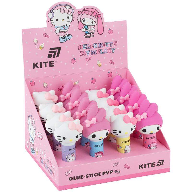 Klej w sztyfcie PVP Kite Hello Kitty HK26-131, z kapturkiem o niestandardowym kształcie, 9g