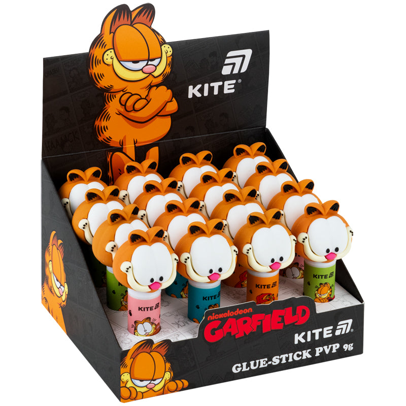 Klej w sztyfcie PVP Kite Garfield GF26-131, z kapturkiem o niestandardowym kształcie, 9g